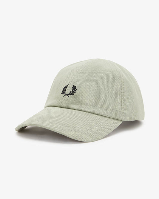 Fred Perry Mens Pique Classic Cap - Seagrass/Black S23