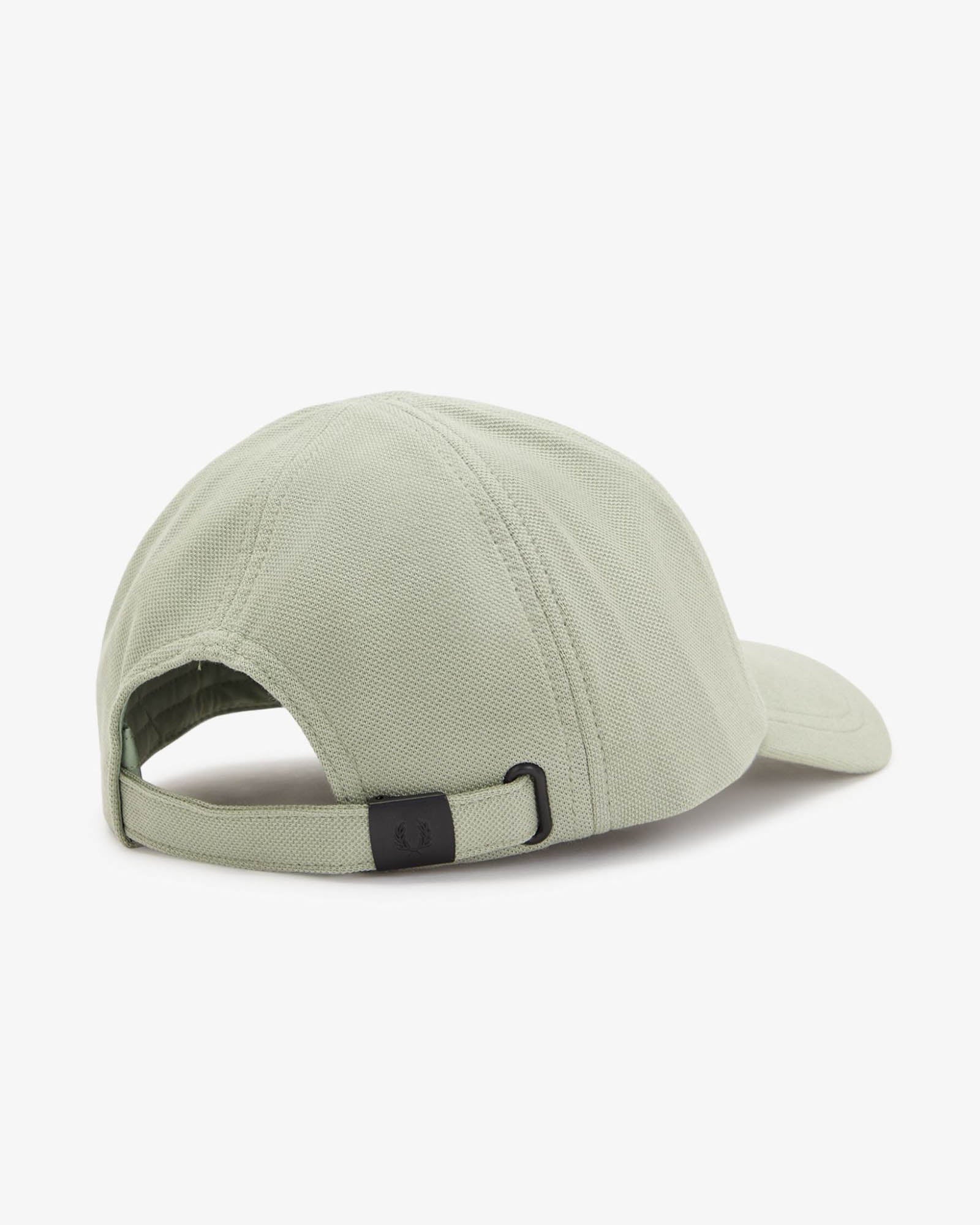 Fred Perry Mens Pique Classic Cap - Seagrass/Black S23 | CHO | Designer Mens Caps