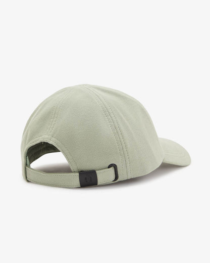 Fred Perry Mens Pique Classic Cap - Seagrass/Black S23 | CHO | Designer Mens Caps