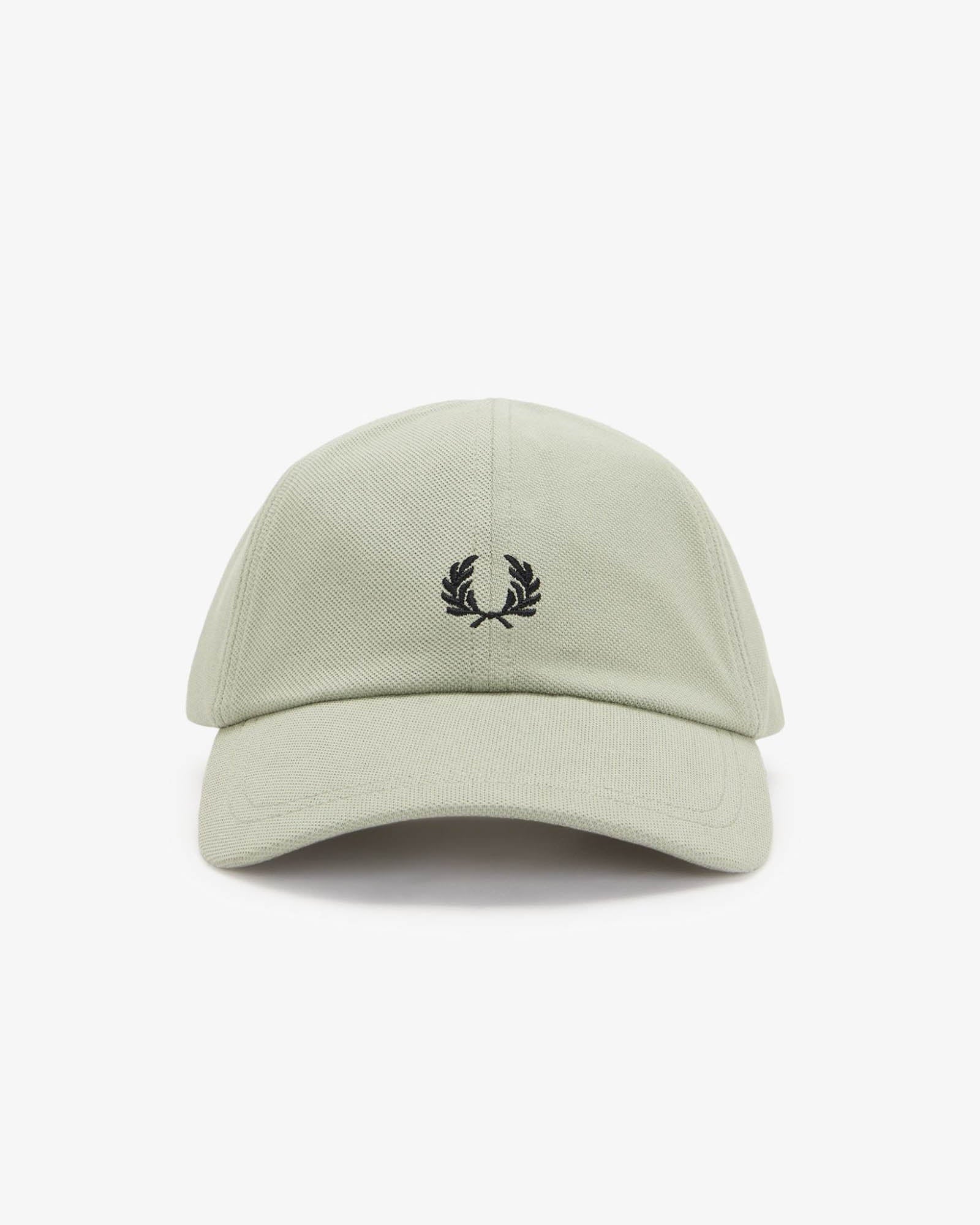 Fred Perry Mens Pique Classic Cap - Seagrass/Black S23 | CHO | Designer Mens Caps