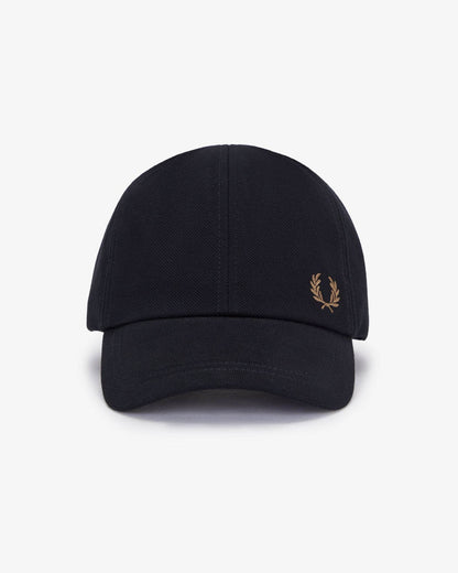 Fred Perry Classic Piqué Cap - Black/Shaded Stone S77