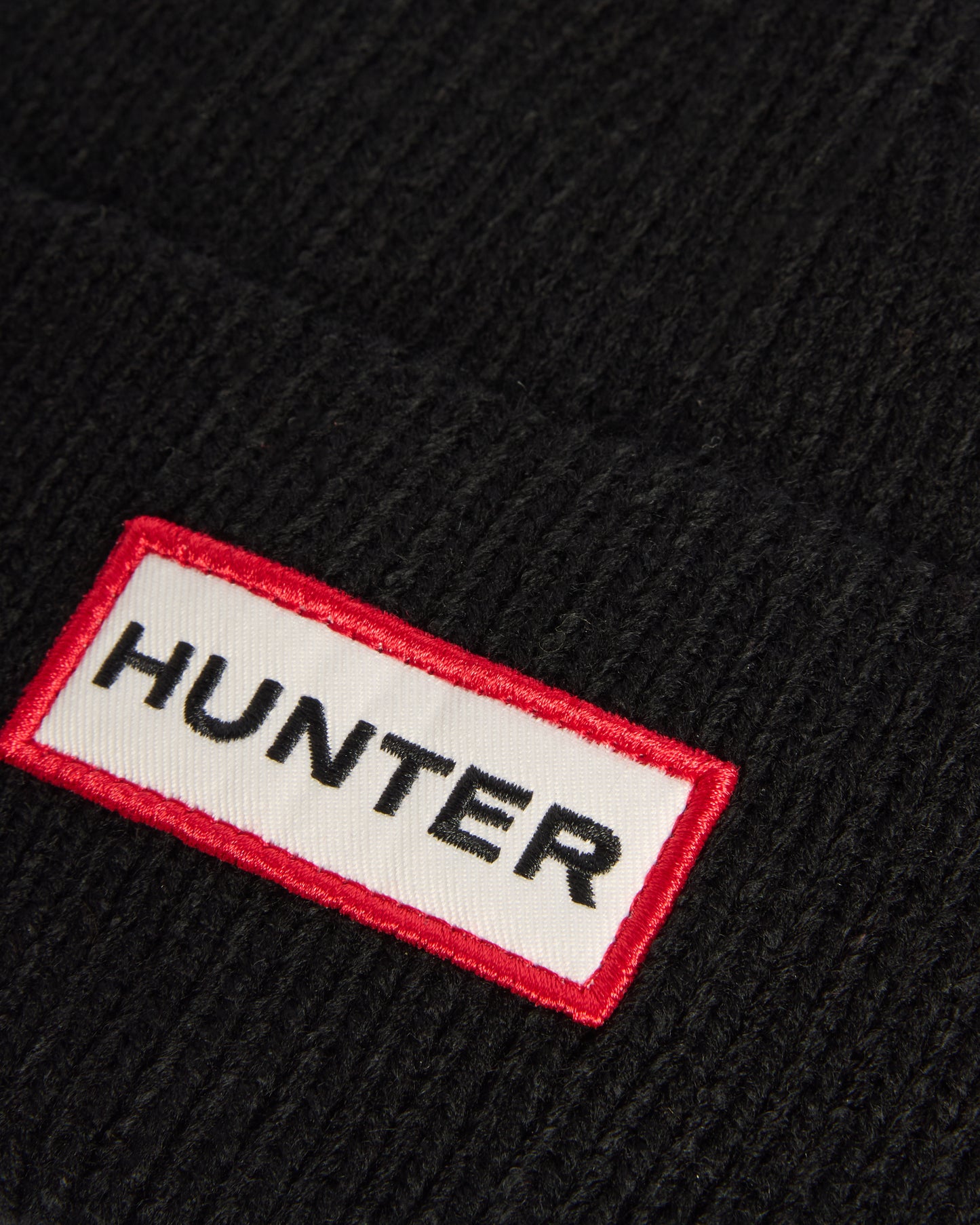 Hunter Acksley Ribbed Beanie - Antique White, detail