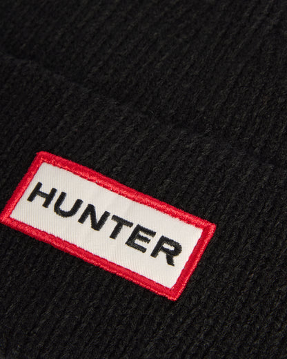 Hunter Acksley Ribbed Beanie - Antique White, detail