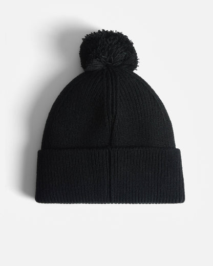 Hunter Brenig Ribbed Pom Beanie - Black