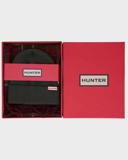 Hunter Unisex Cuff Beanie/Tartan Scarf Box Set - Kambaba