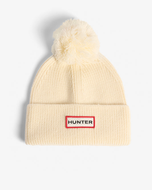 Hunter Arrinay Ribbed Pom Beanie/Scarf Box Set - Antique White