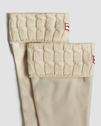 Hunter 6 Stitch Cable Tall Boot Sock - Hunter White