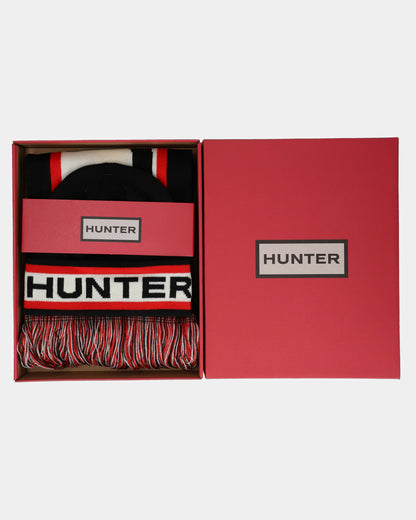 Hunter Unisex Dunbar Hat and Scarf Boxset - Black