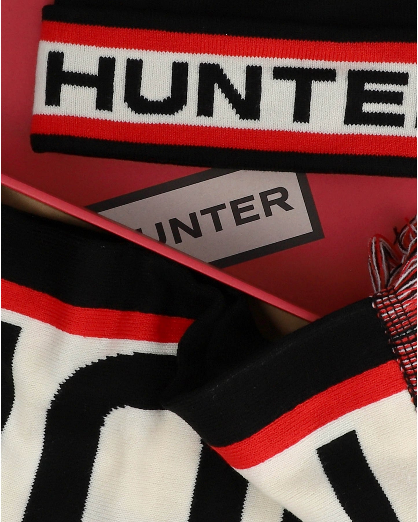 Hunter Unisex Dunbar Hat and Scarf Boxset - Black