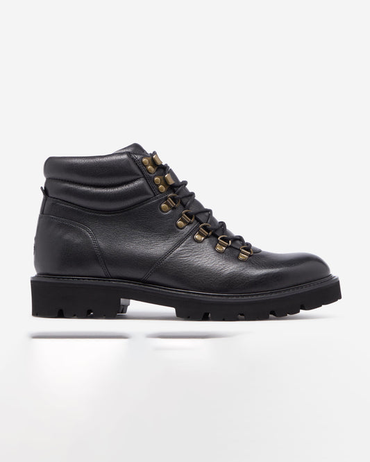 Oliver Sweeney Helford Mens Soft-Milled Calf Leather Walking Boots - Black