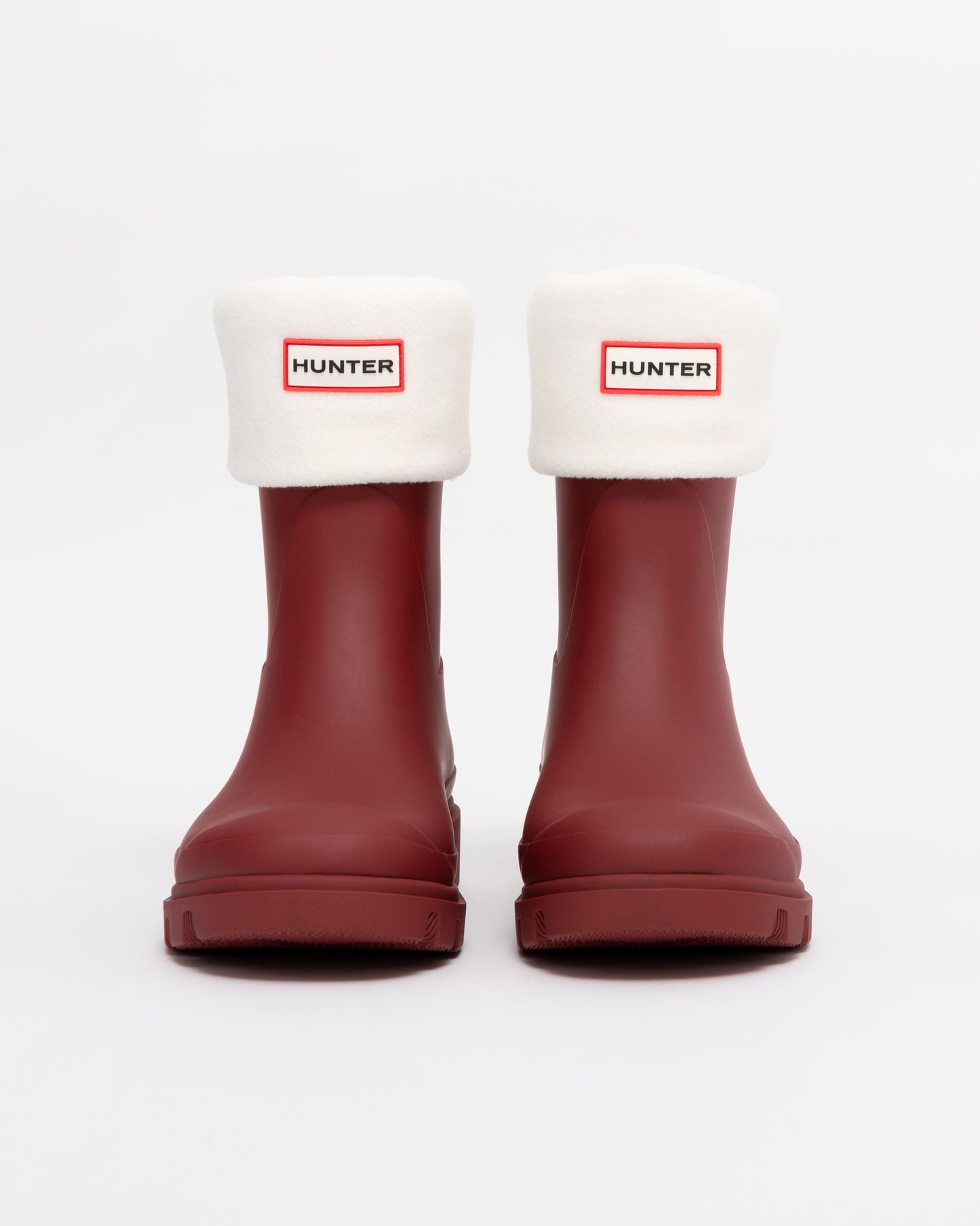 Hunter Fleece Short Boot Sock front shot in welly