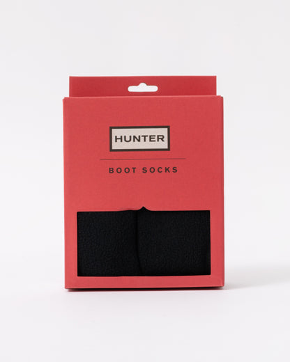 Hunter Fleece Tall Boot Sock - Black