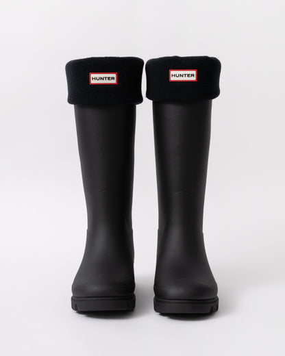 Hunter Fleece Tall Boot Sock - Black