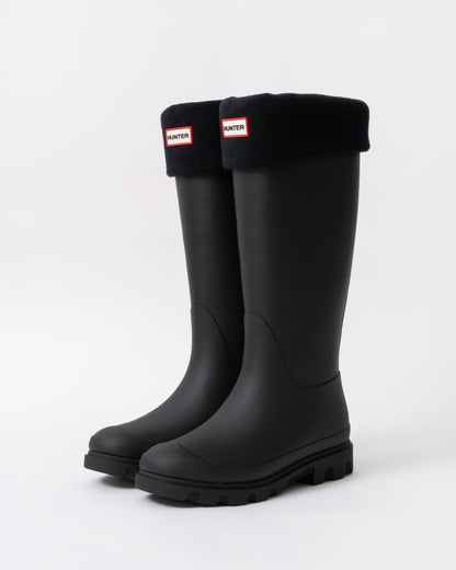 Hunter Fleece Tall Boot Sock - Black