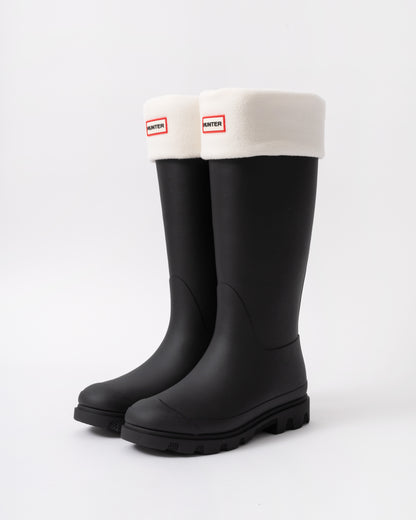 Hunter Fleece Tall Boot Sock - Hunter White
