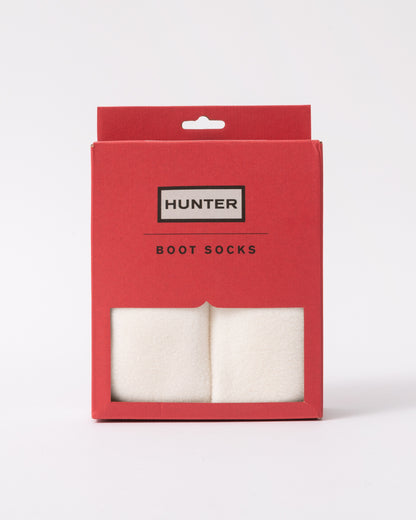 Hunter Fleece Tall Boot Sock - Hunter White