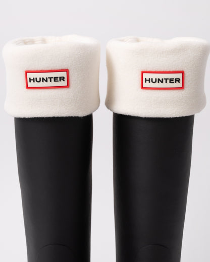 Hunter Fleece Tall Boot Sock - Hunter White