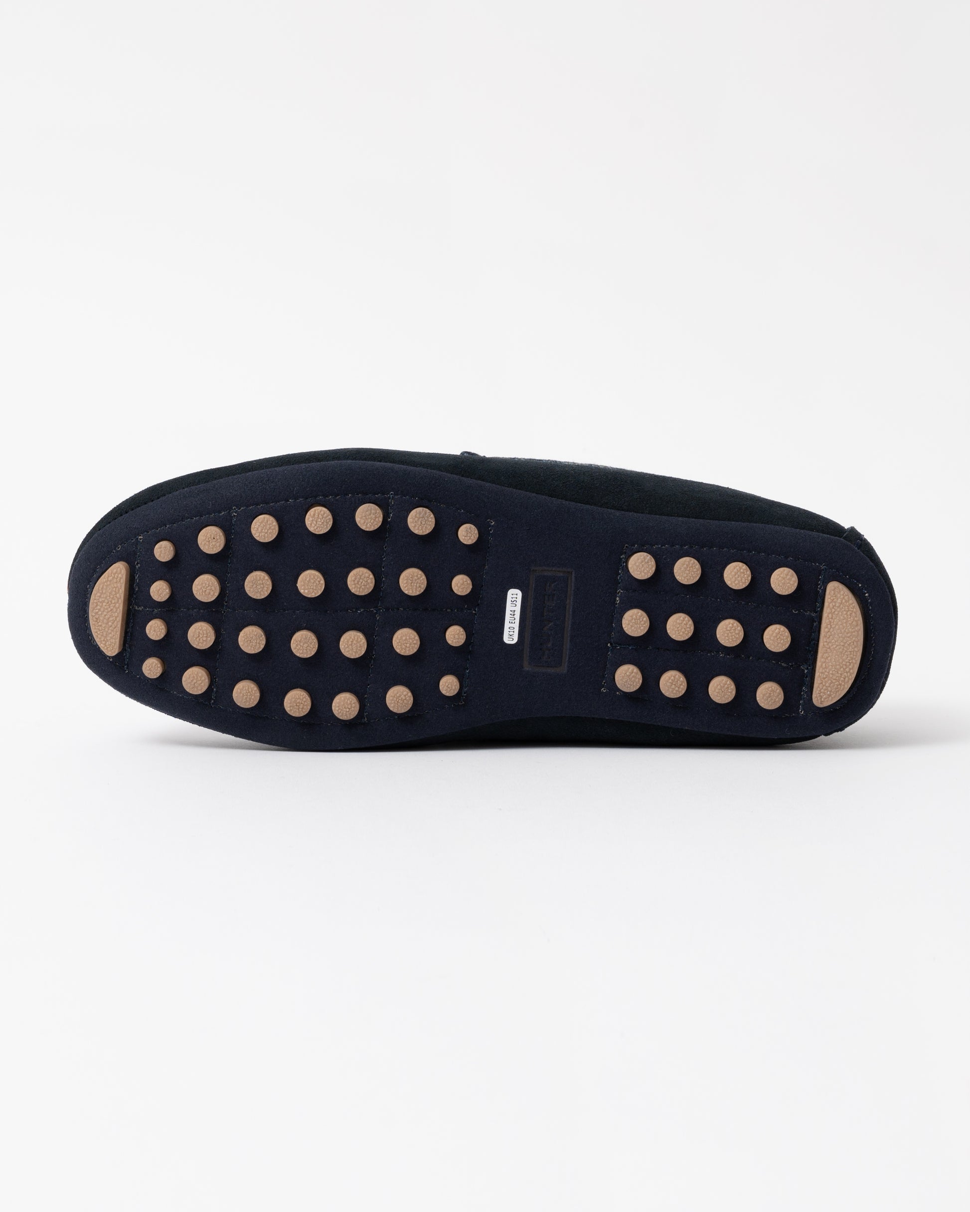 Hunter Mens Moccasin Slipper Tartan Collar sole