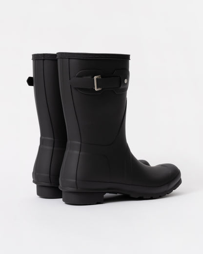 Hunter Original Short Womens Wellies in Black back