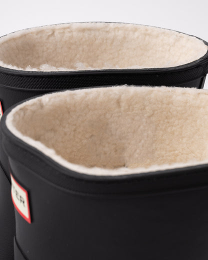 Hunter Unisex Downpour Short Insulated Boot - Black - CHO - Designer Unisex Short Wellies