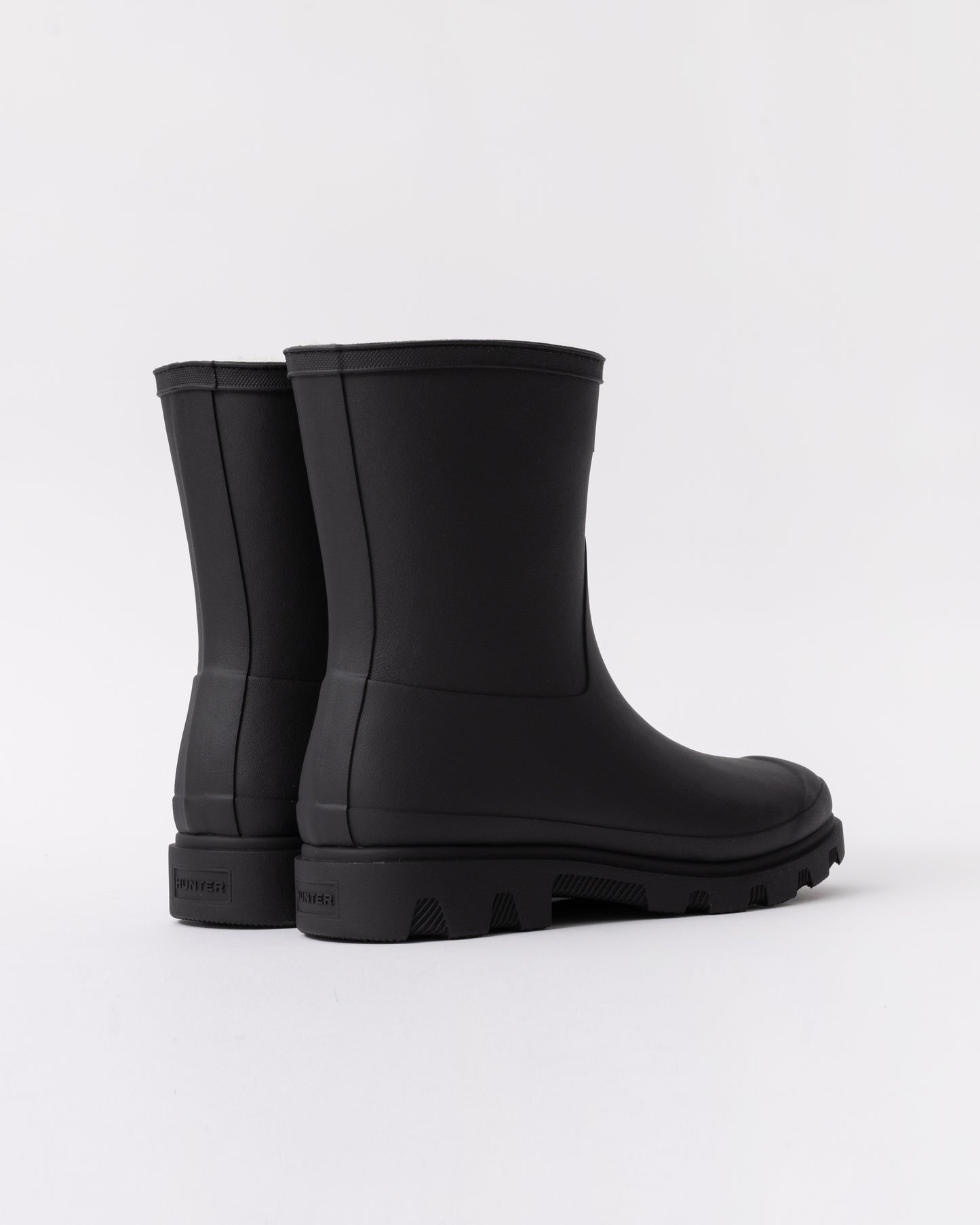 Hunter Unisex Downpour Short Insulated Boot - Black - CHO - Designer Unisex Short Wellies