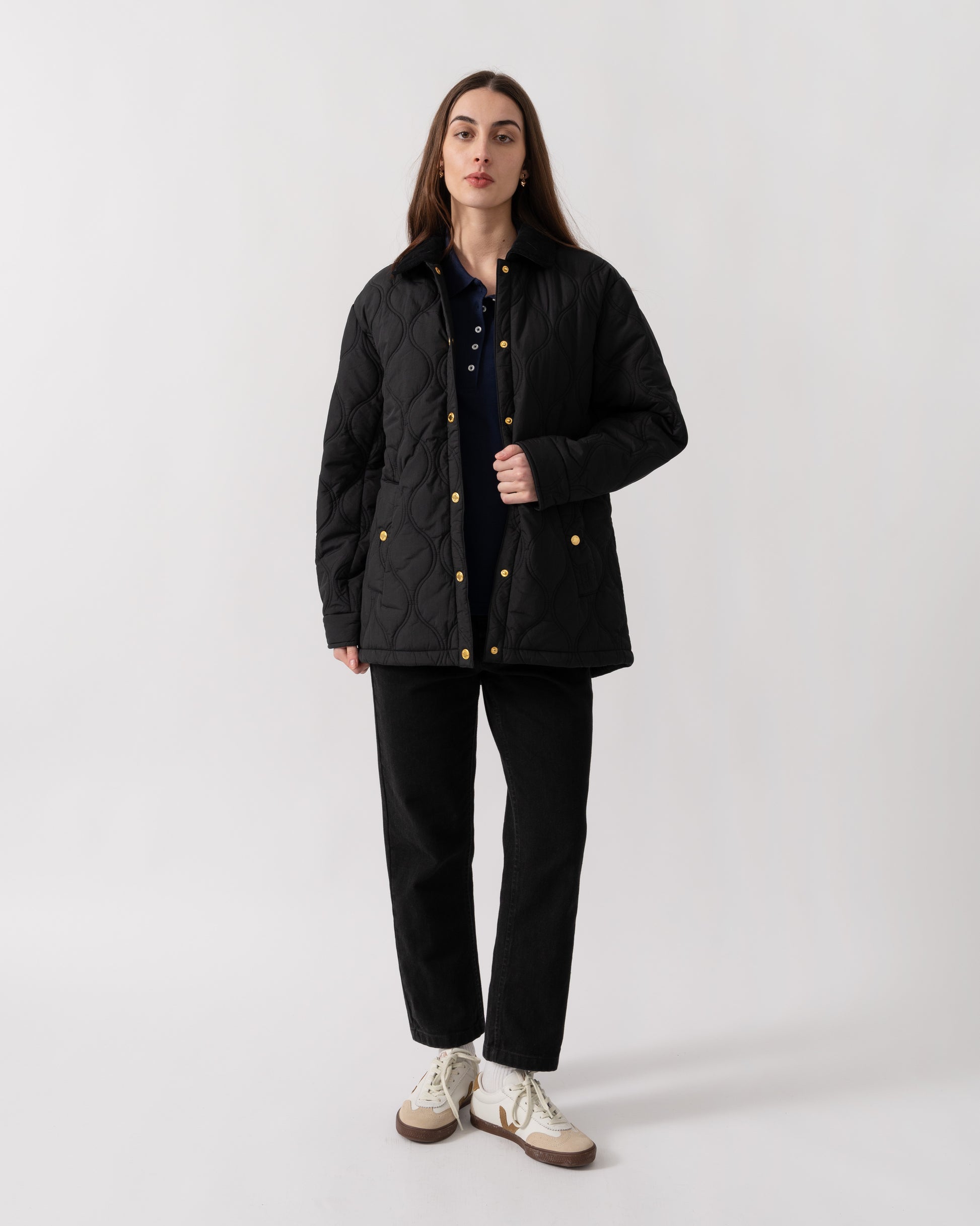 Hunter Witton Womens Quilted Jacket - Black | CHO | Designer Womens Padded Jackets