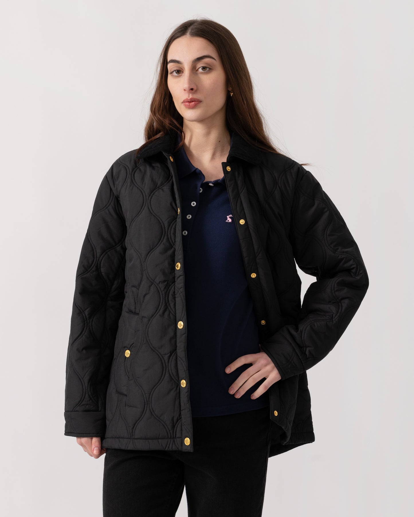 Hunter Witton Womens Quilted Jacket - Black | CHO | Designer Womens Padded Jackets