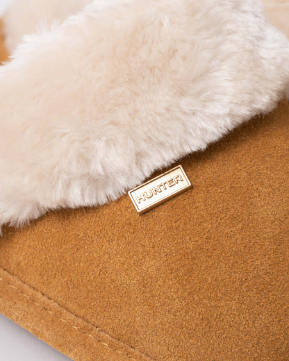 Hunter Womens Mule Slipper - Biscuit - CHO - Designer Womens Slippers