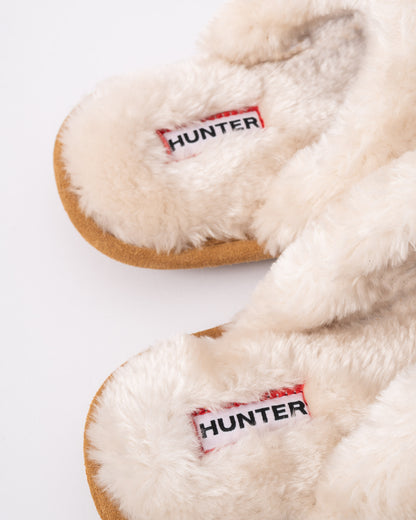 Hunter Womens Mule Slipper - Biscuit - CHO - Designer Womens Slippers