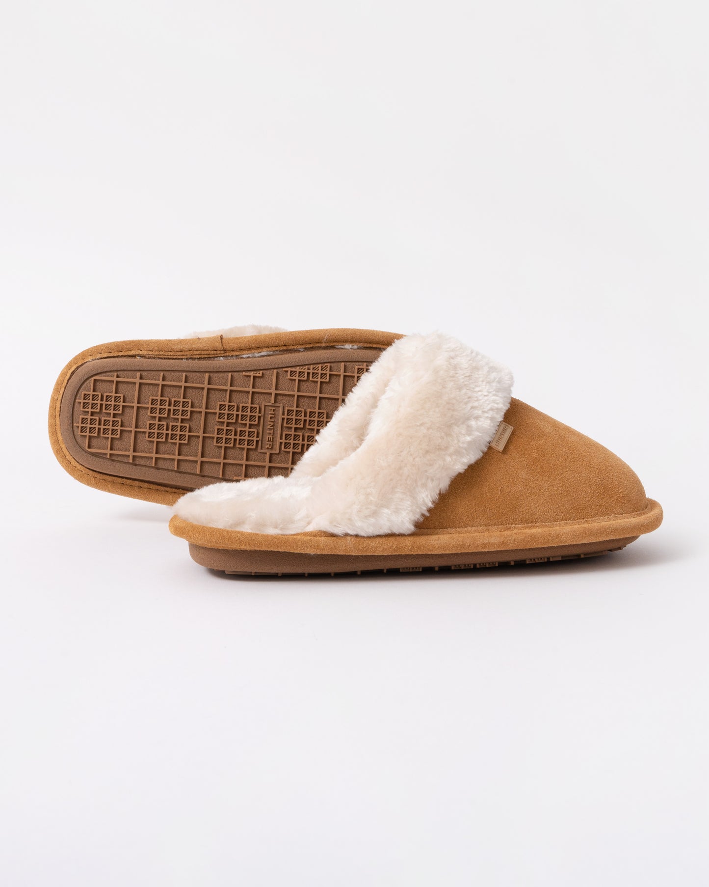 Hunter Womens Mule Slipper - Biscuit - CHO - Designer Womens Slippers