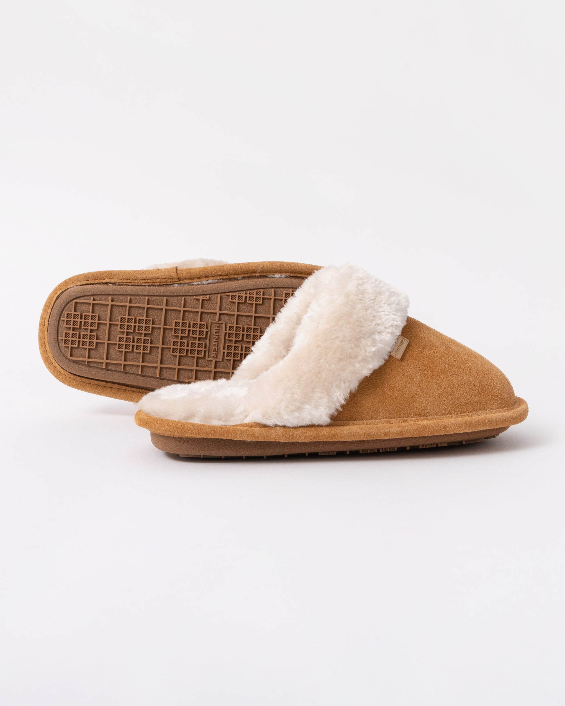 Hunter Womens Mule Slipper - Biscuit - CHO - Designer Womens Slippers