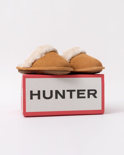 Hunter Womens Mule Slipper - Biscuit - CHO - Designer Womens Slippers