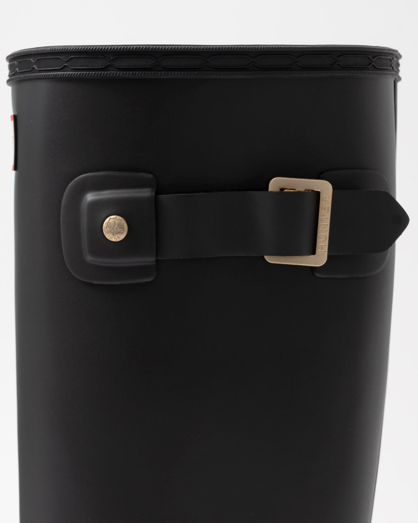 Hunter Womens Refined Gold Trim Tall Boot adjustable buckle