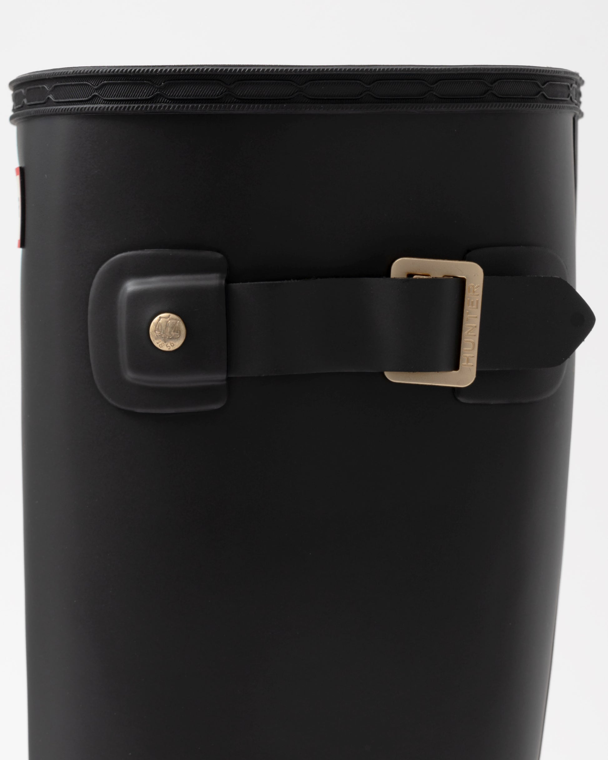 Hunter Womens Refined Gold Trim Tall Boot adjustable buckle