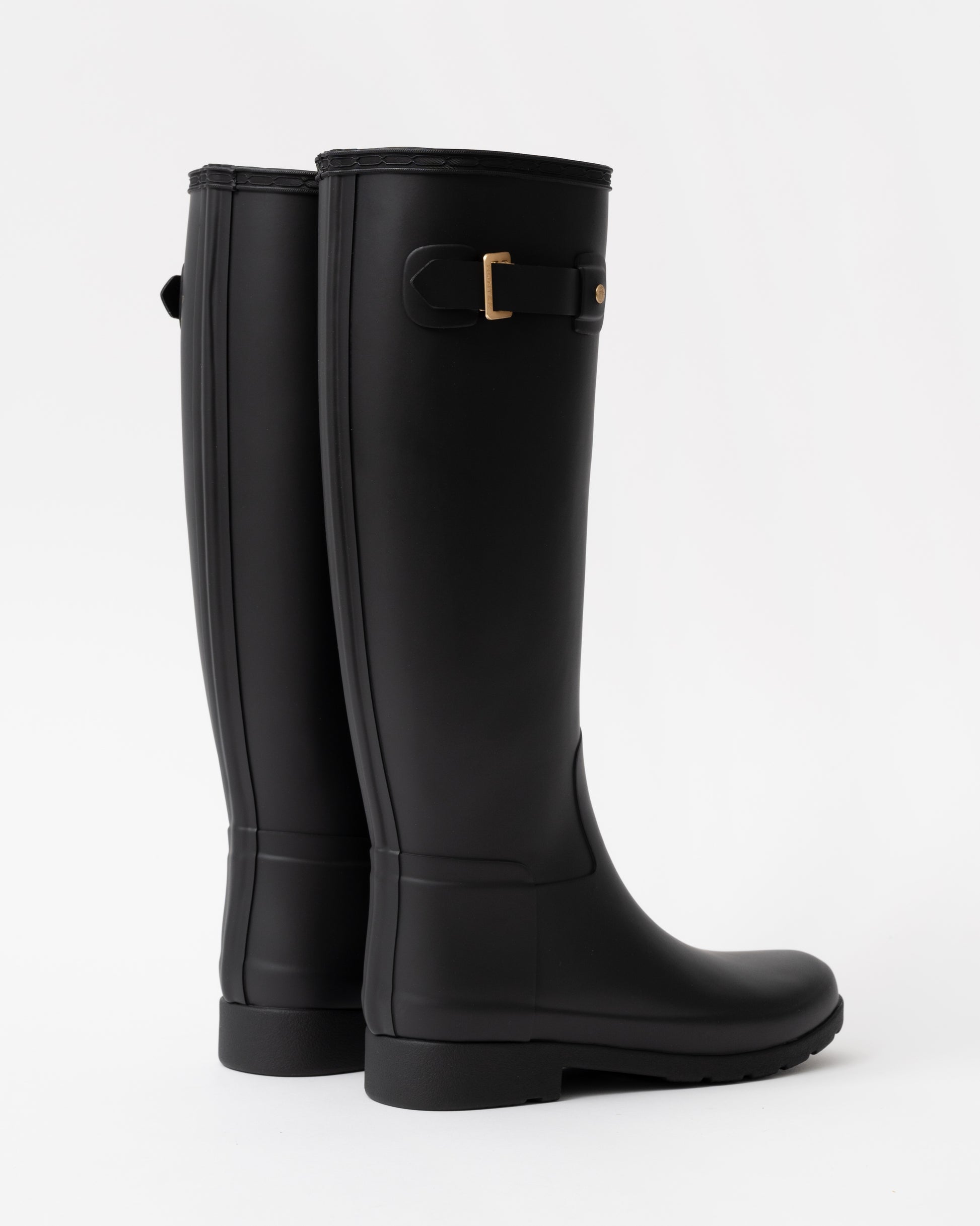 Hunter Womens Refined Gold Trim Tall Boot back