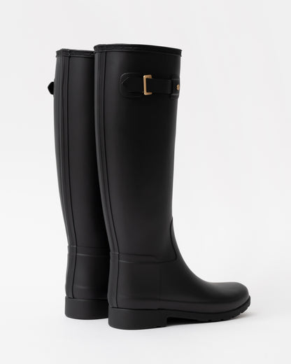 Hunter Womens Refined Gold Trim Tall Boot back