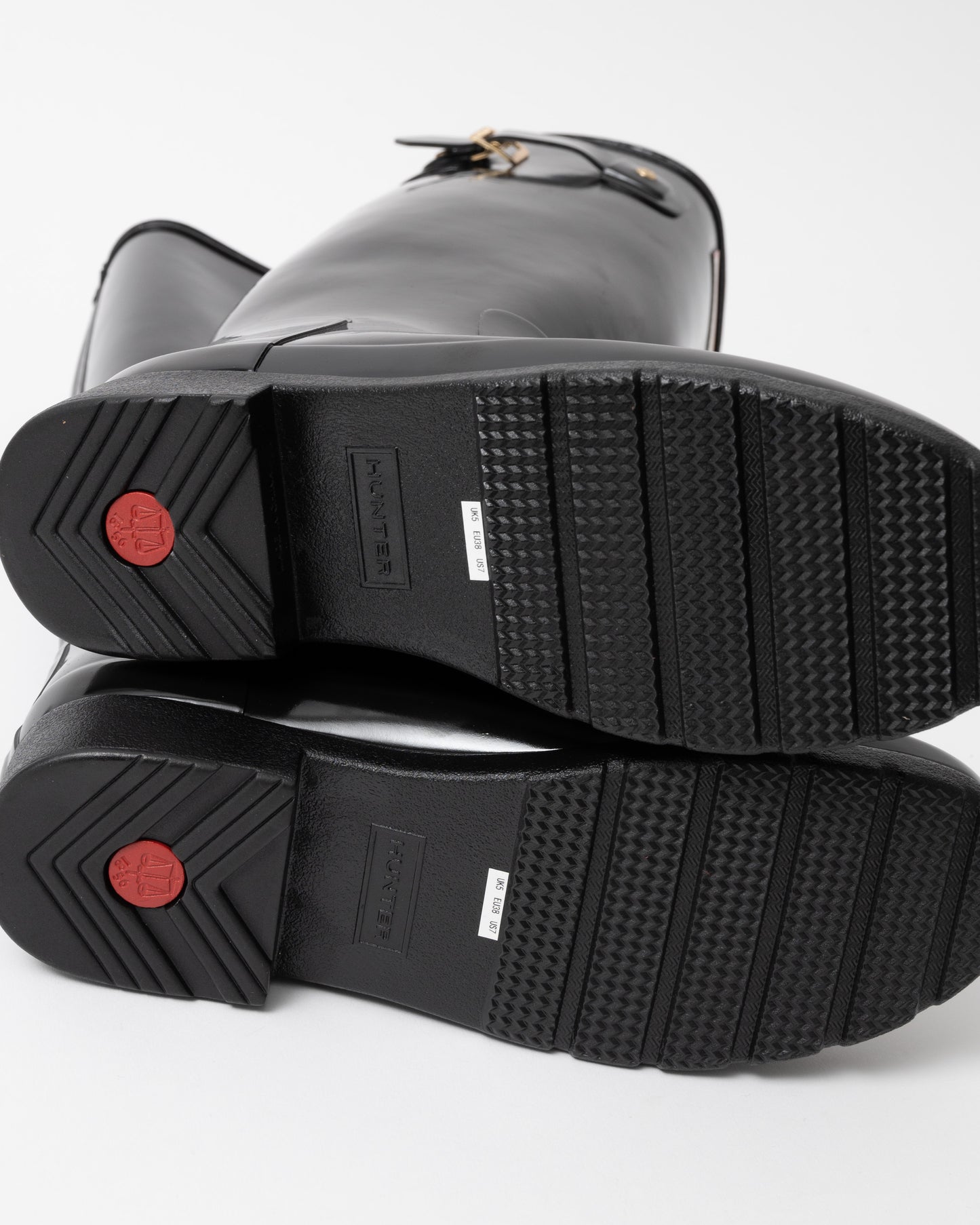 Hunter Womens Refined Gold Trim Tall Gloss Boot sole