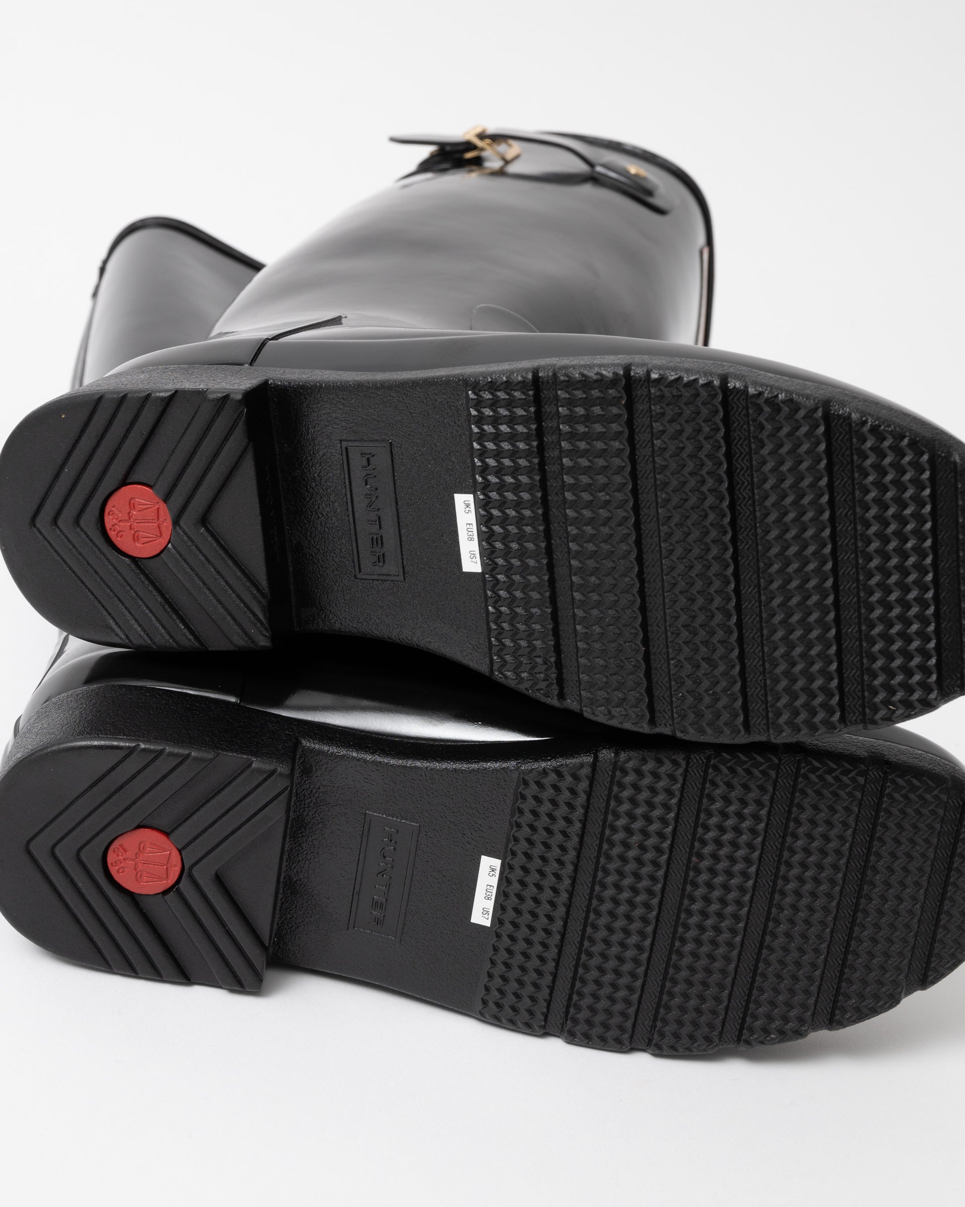 Hunter Womens Refined Gold Trim Tall Gloss Boot sole