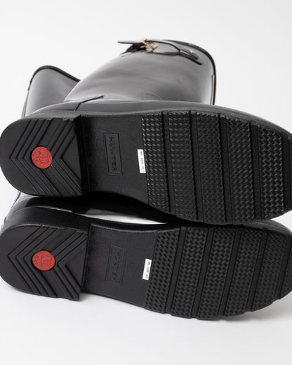 Hunter Womens Refined Gold Trim Tall Gloss Boot sole