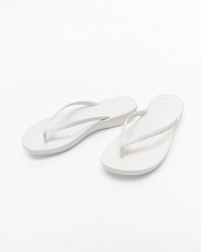 FitFlop Iqushion Womens Ergonomic Flip - Flops - Urban White 194 | CHO | Designer Womens Sandals