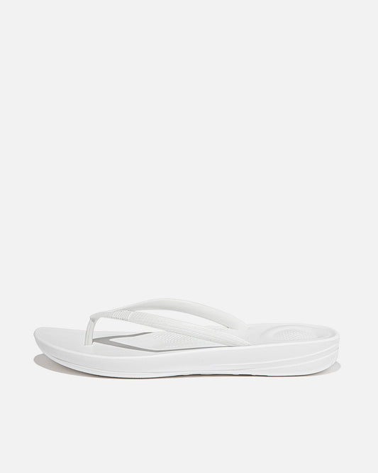 FitFlop Iqushion Womens Ergonomic Flip - Flops - Urban White 194 | CHO | Designer Womens Sandals