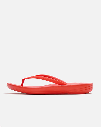 Fitflop Iqushion Womens Ergonomic Flip-Flops - Cherry Tomato D49