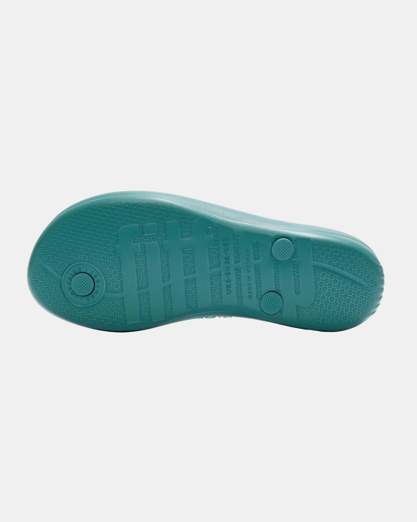 FitFlop Womens iQushion Multi-Crystal Ergonomic Flip-Flops - Teal 053 | CHO | Designer Womens Sandals