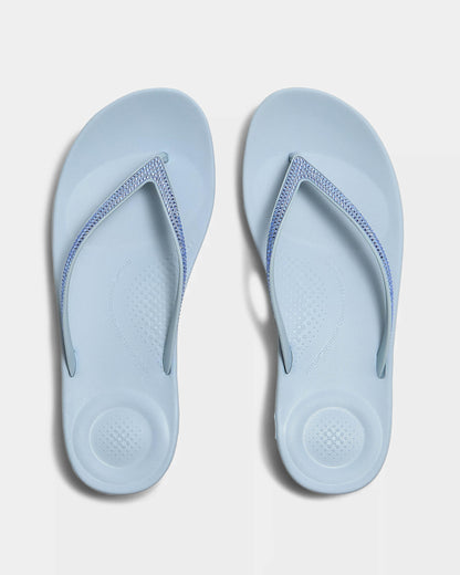 Fitflop IQushion Sparkle Womens Flip-Flop - Cloudy Blue D50 | CHO | Designer Womens Sandals