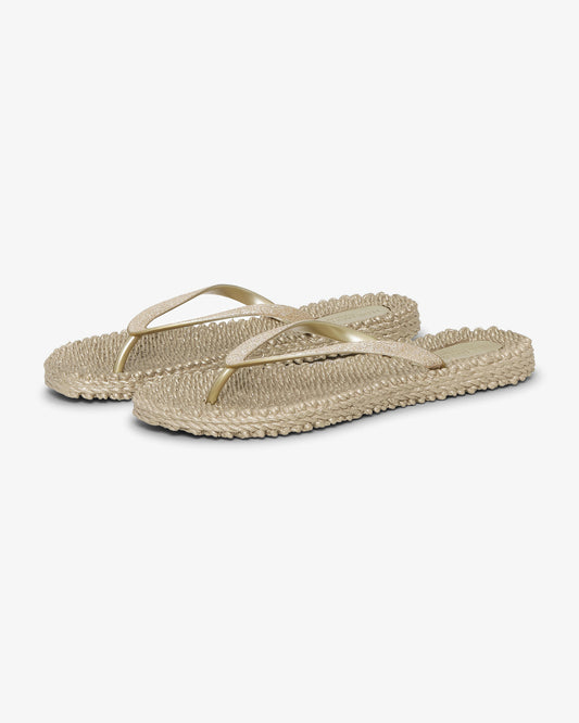 Ilse Jacobsen Cheerful Glitter Womens Flip Flops - Platin 780 | CHO | Designer Womens Sandals