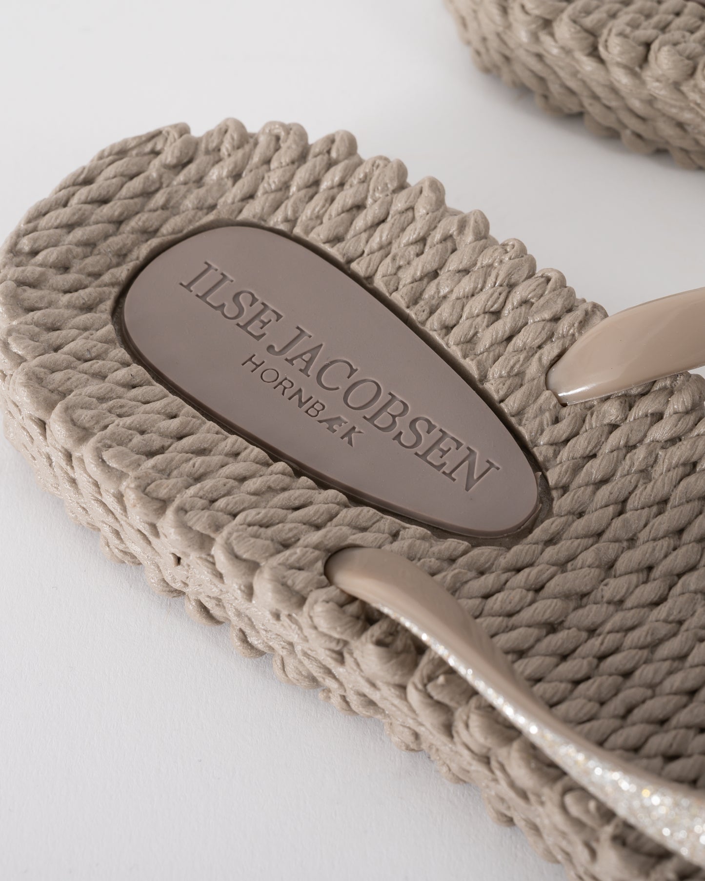 footbed of Ilse Jacobsen Cheerful Glitter Womens Flip Flops in Atmosphere colour