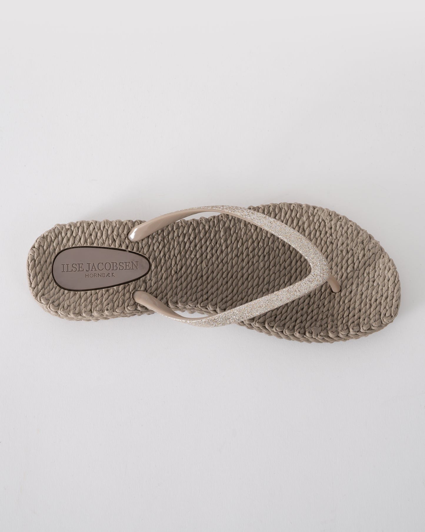 top shot of Ilse Jacobsen Cheerful Glitter Womens Flip Flops in Atmosphere colour