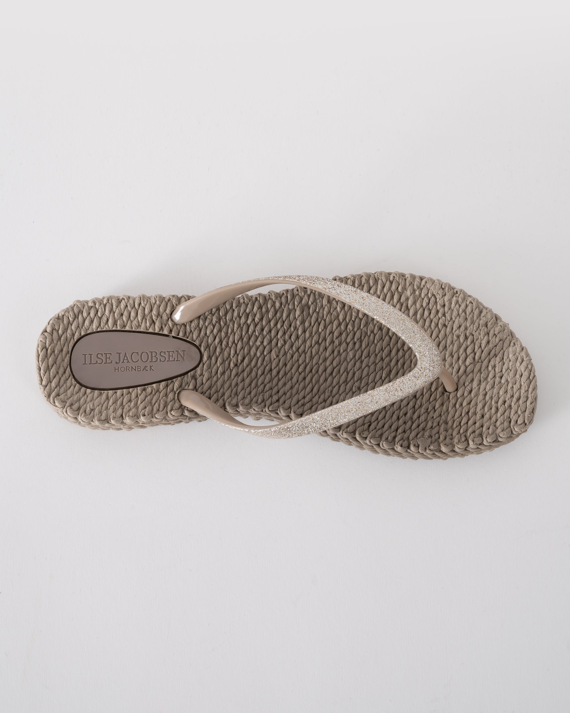 top shot of Ilse Jacobsen Cheerful Glitter Womens Flip Flops in Atmosphere colour