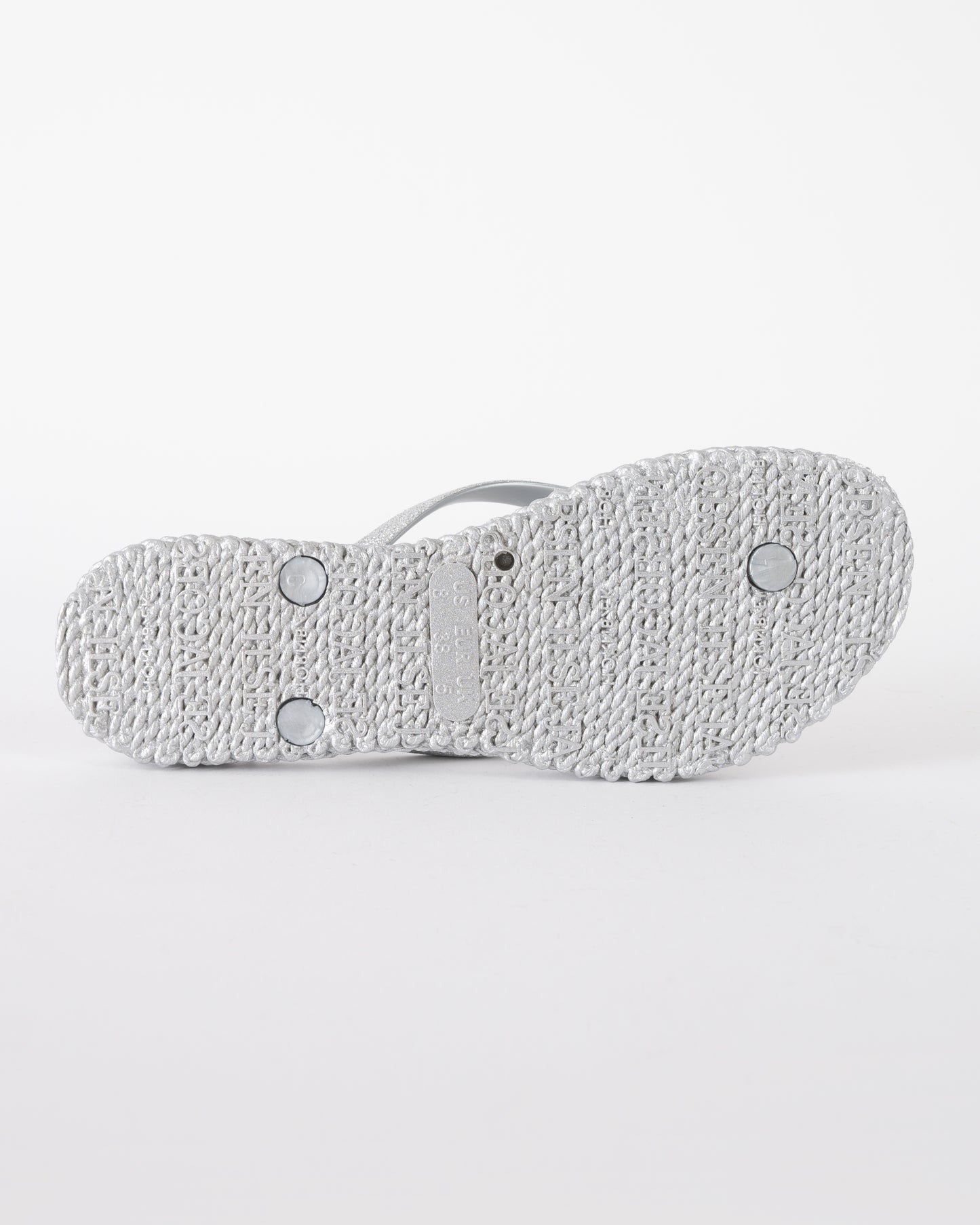 Sole of Ilse Jacobsen Cheerful Glitter Womens Flip Flops in Silver