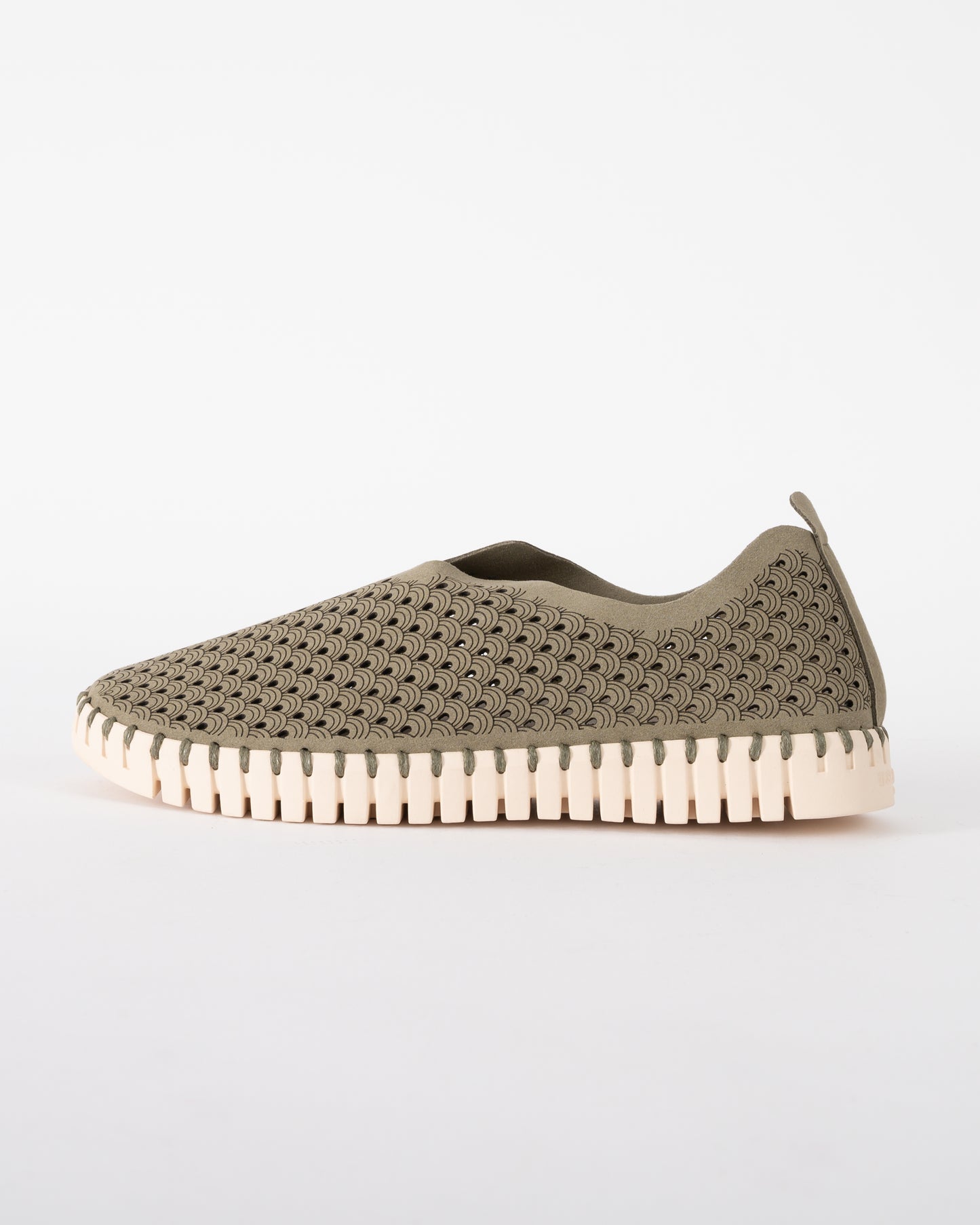 side of Ilse Jacobsen Tulip Slip-In Womens Shoes in Army green